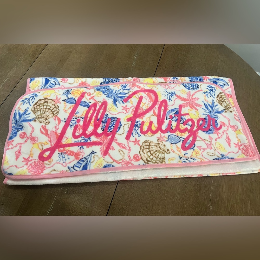 Lilly Pulitzer Beach Chair Towel with Chair Back Pocket